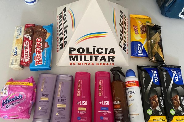 Três suspeitos são presos pela Polícia Militar com produtos furtados de hipermercado